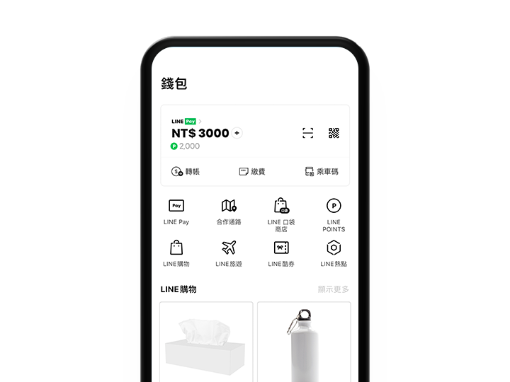 LINE 钱包画面